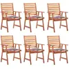Image de Vidaxl vidaXL Chaises à manger lot de 6 Acacia massif