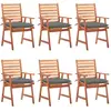 Image de vidaXL Chaises jardin d'extérieur avec coussins