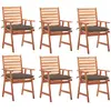Image de vidaXL Chaises à manger d'extérieur, lot de 6