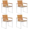 Image de vidaXL Chaises jardin lot de 4 - Acacia massif