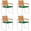Image de vidaXL Chaises jardin lot de 4 - Acacia massif