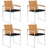 Image de vidaXL Chaises jardin lot de 4 - Acacia massif