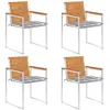 Image de vidaXL Chaises de jardin avec coussins - Bois d'acacia