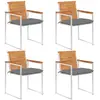 Image de vidaXL Chaises jardin lot de 4 - Acacia massif