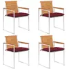 Image de vidaXL Chaises jardin lot de 4 - Acacia massif
