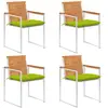 Image de vidaXL Chaises de jardin avec coussins - Bois d'acacia