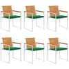 Image de vidaXL Chaises de jardin avec coussins - Bois d'acacia