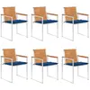Image de Chaises de Jardin 6 Pièces VIDAXL - Acacia Solide