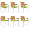 Image de vidaXL 6 Chaises de jardin avec coussins