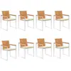 Image de vidaXL Chaises de jardin avec coussins - Bois d'acacia