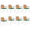 Image de vidaXL Chaises de Jardin Acacia Vert