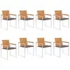 Image de vidaXL Chaises de jardin avec coussins - Acacia