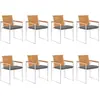 Image de vidaXL Chaises de jardin lot de 8 Bois d'acacia
