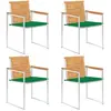 Image de vidaXL Chaises de Jardin Lot de 4 Teck