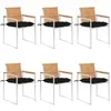 Image de vidaXL Chaises de jardin avec coussins - Bois de teck