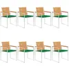 Image de vidaXL Chaises de jardin lot de 8 avec coussins