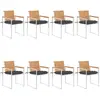 Image de vidaXL Chaises de Jardin Teck Anthracite