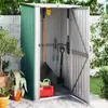 Image de vidaXL Abri de jardin 118,5x97x209,5 cm - Acier galvanisé