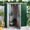 Image de vidaXL Abri de jardin vert 180,5 x 97 x 209,5 cm Acier galvanisé