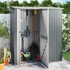 Image de vidaXL Abri de jardin Gris 180,5x97x209,5 cm Acier galvanisé