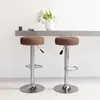 Image de vidaXL Lot de 2 Tabourets de bar marron tissu