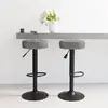 Image de vidaXL Tabourets de bar - Velours Gris foncé