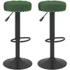 Image de vidaXL Tabourets de Bar (Lot de 2) Velours Vert Foncé