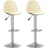 Image de vidaXL Tabourets de Bar - Lot de 2 - Crème