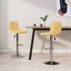 Image de vidaXL Tabourets Jaune Tissu