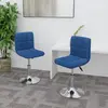 Image de VIDAXL Lot de 2 chaises pivotantes - Bleu Tissu