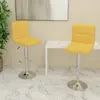 Image de VidaXL Tabouret Bar Lot 2 - Tissu Jaune