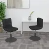 Image de vidaXL Chaises Pivotantes Noir Velours