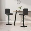 Image de VidaXL Tabourets Noir Velours