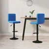Image de vidaXL Tabourets de bar 2 pcs - Bleu Velours