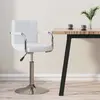 Image de vidaXL Tabouret de bar - Blanc Similicuir
