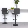 Image de vidaXL Tabourets Gris Foncé Tissu - Lot de 2