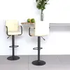 Image de vidaXL Tabourets de bar Crème Tissu - Lot de 2