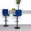 Image de VidaXL Tabourets Bleu Tissu x2