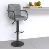 Image de vidaXL Tabouret de bar - Velours Gris