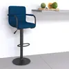 Image de VidaXL - Tabouret de bar velours bleu pivotant