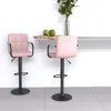 Image de Tabourets de bar vidaXL - Rose Velours