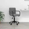 Image de vidaXL Chaise de bureau pivotante - Velours gris foncé