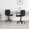 Image de vidaXL - Lot de 2 chaises pivotantes noires