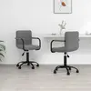 Image de vidaXL Chaises Pivotantes à Manger Lot de 2 - Gris Foncé