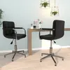 Image de vidaXL Chaises Pivotantes Lot de 2 - Noir Similicuir