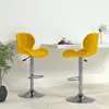 Image de vidaXL Tabourets Velours Jaune Moutarde