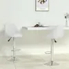 Image de vidaXL Tabourets de bar blanc simili