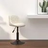 Image de vidaXL Tabouret de bar - Velours Crème