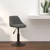 Image de vidaXL Tabouret de bar - Velours Gris foncé