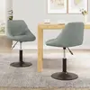 Image de vidaXL Chaises pivotantes Gris Velours